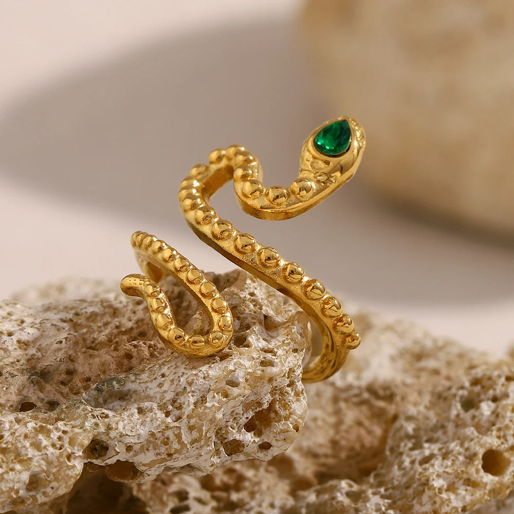 Emerald Serpent Ring