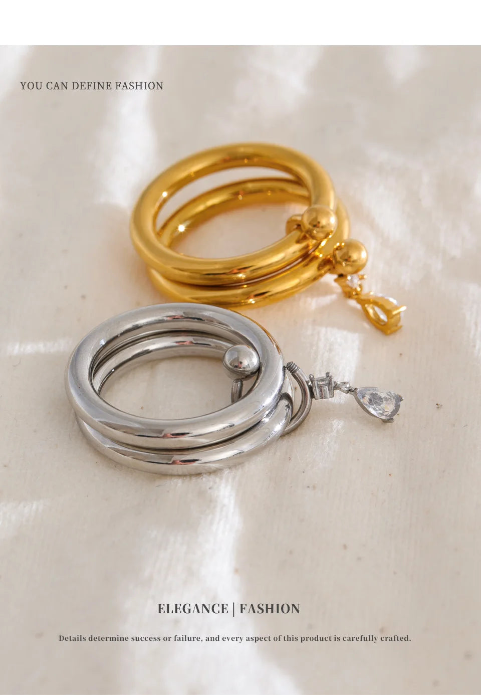 Multi-Band Crystal Ring