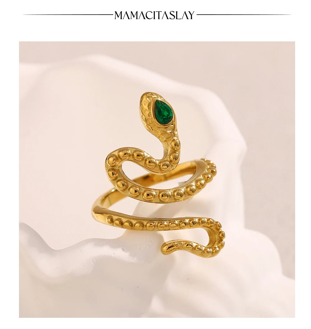 Emerald Serpent Ring