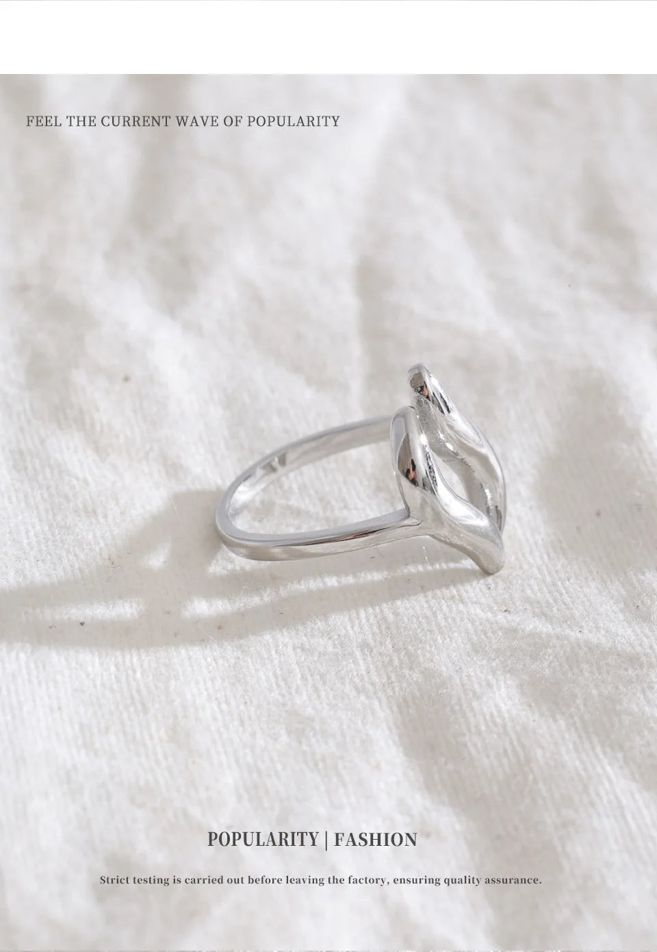 Fluid Wave Gold Ring