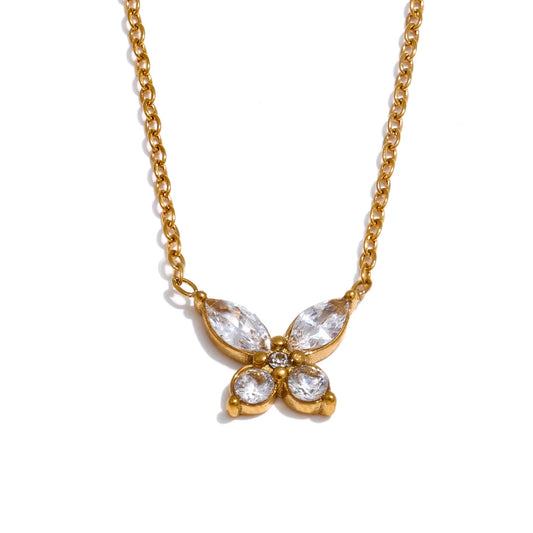 Crystal Butterfly Necklace