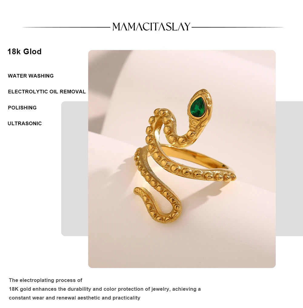 Emerald Serpent Ring