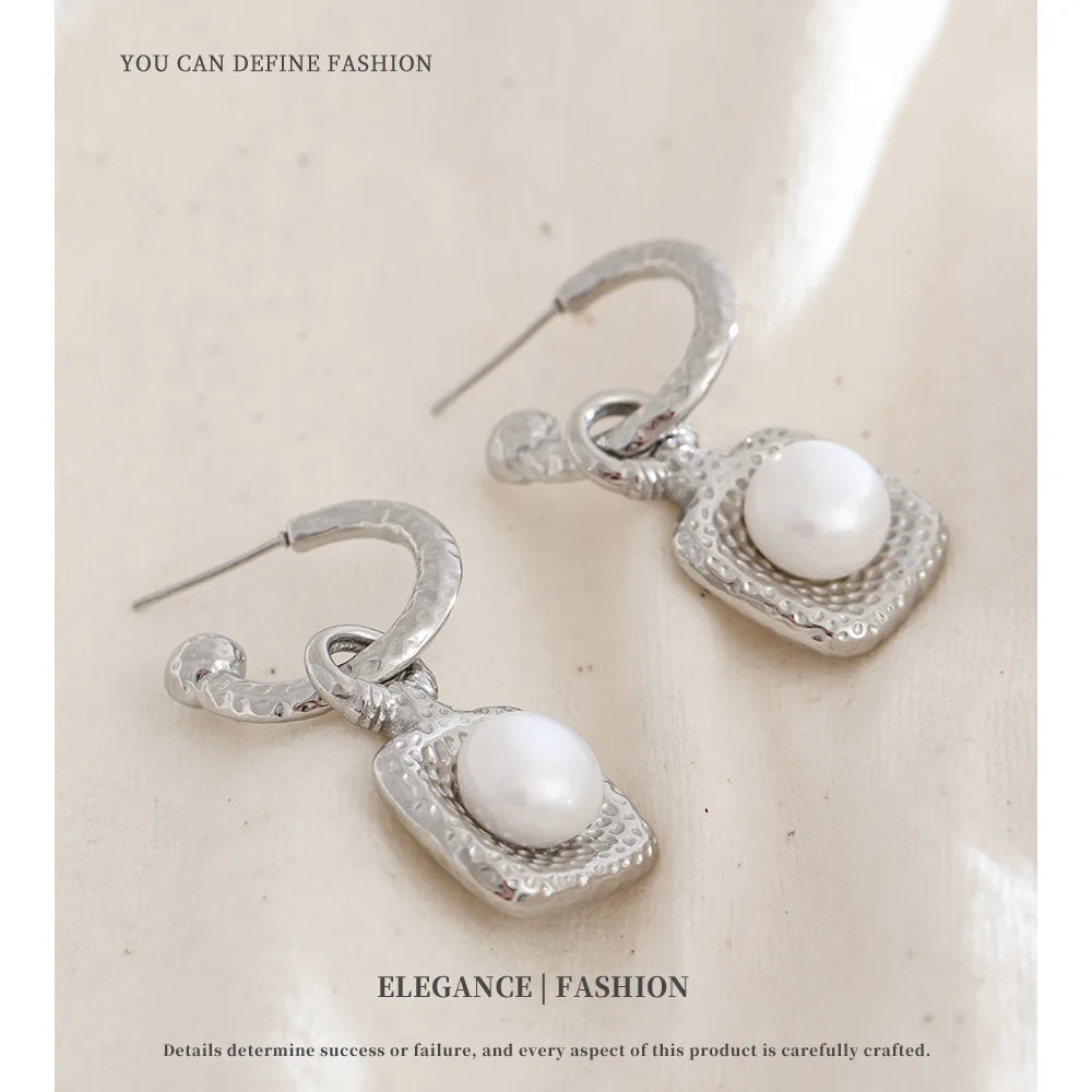 Vintage Frame Pearl Drops