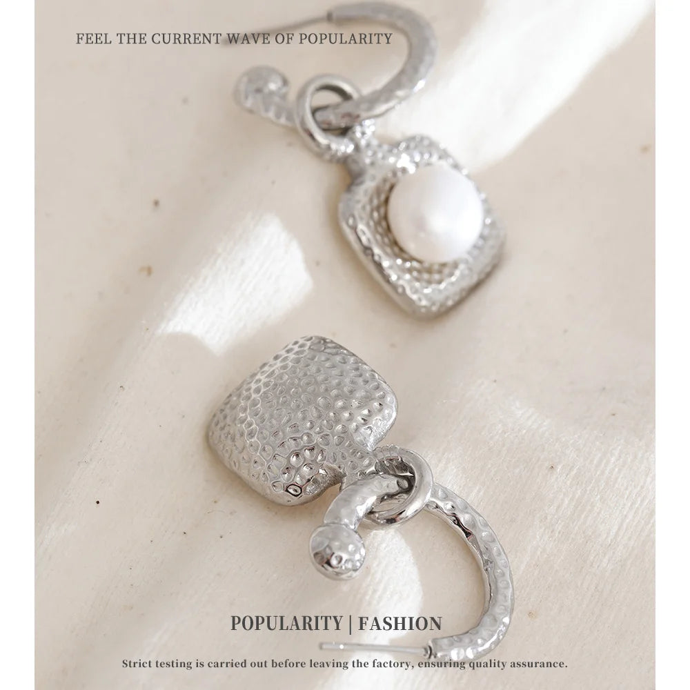 Vintage Frame Pearl Drops