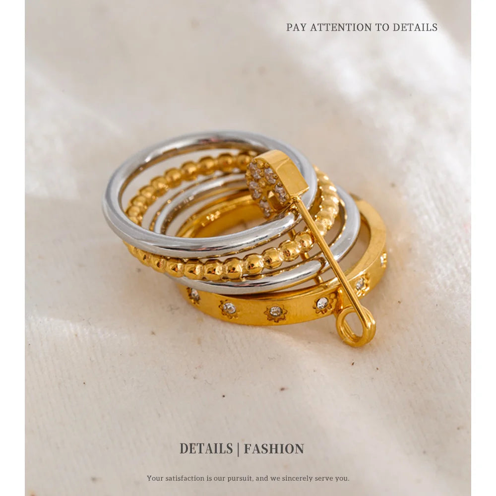 Mixed Ring Stack Set