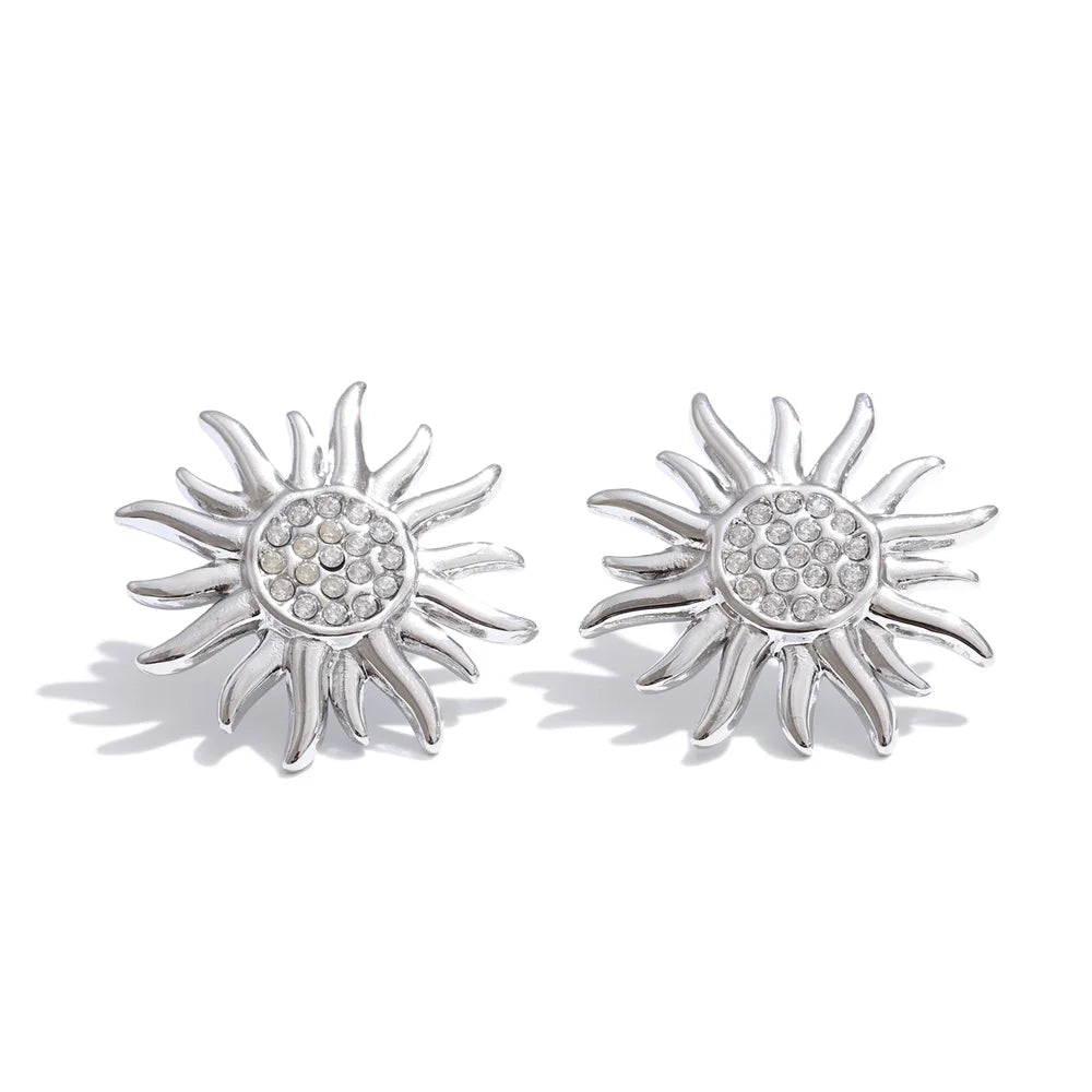 Trendy Sun Earrings Stud