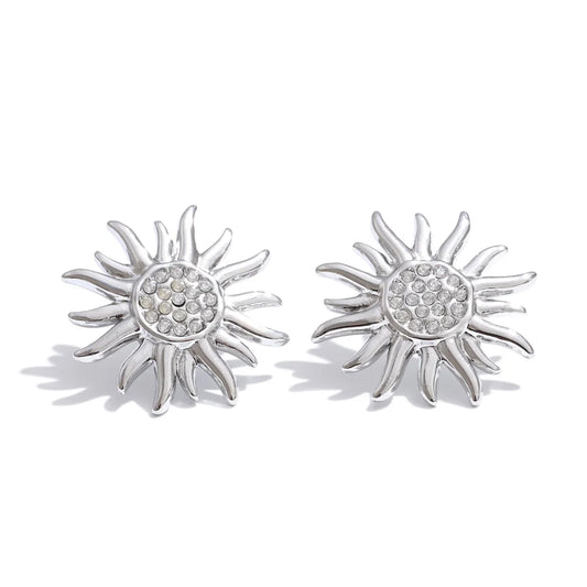 Trendy Sun Earrings Stud