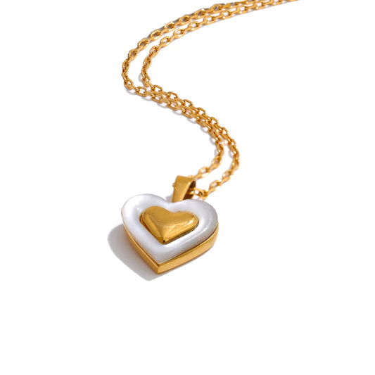 Layered Heart Pendant Necklace