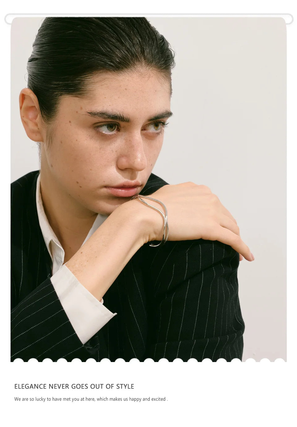 Double Wave Cuff Bracelet