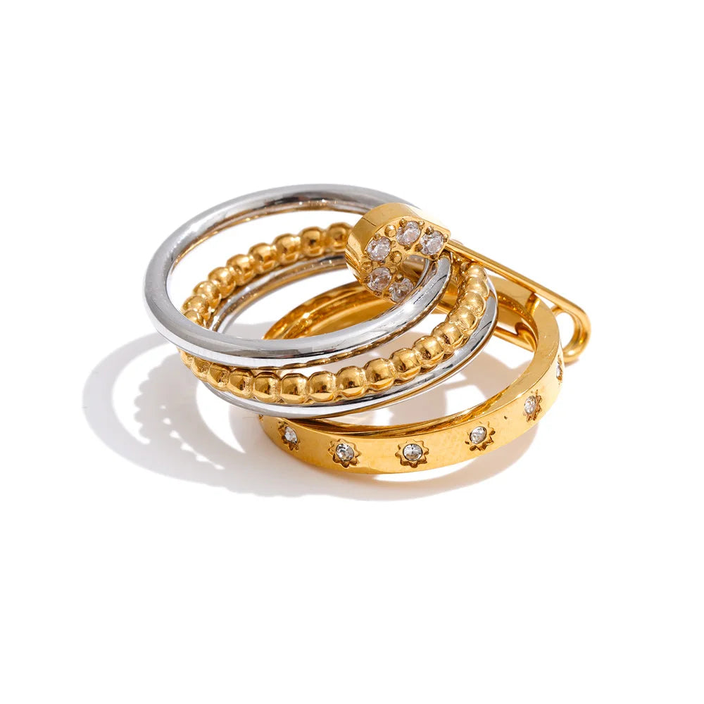 Mixed Ring Stack Set